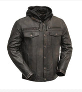 Leather brown m jacket